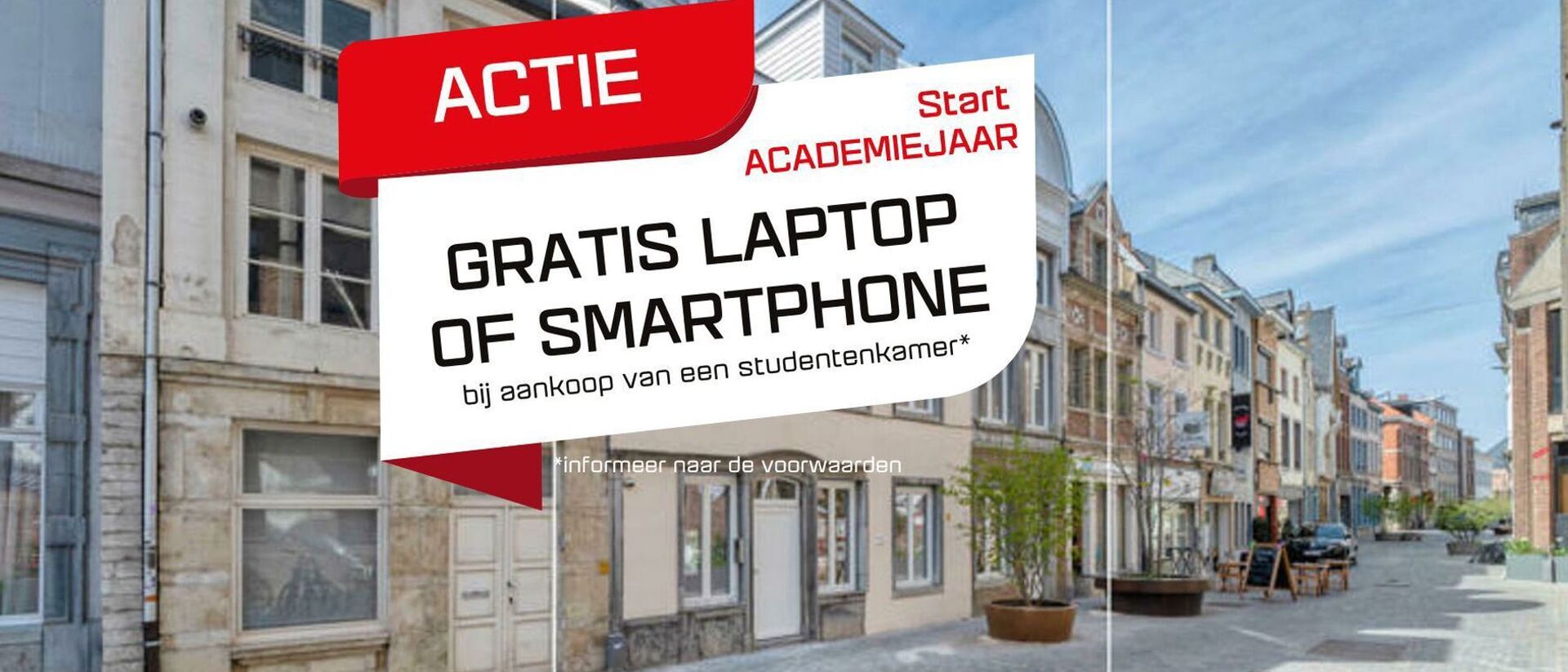 Deze charmante en volledig gerenoveerde studentenresidentie is gelegen op een absolute toplocatie, pal aan de Vismarkt.

- Volledig instapklaar
- Volledig verhuurd voor direct rendement (tot september 2024)
- Prijzen vanaf 229.000 euro
- Verkoop onder reg