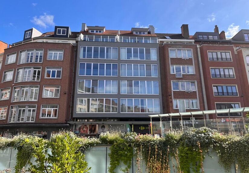 Situé sur la place Rector De Somerplein, l'une des plus belles places de Louvain, l'appartement est situé au troisième étage avec une belle vue sur la place et le grand marché. La propriété dispose d'un espace de vie spacieux, d'une cuisine ouverte
